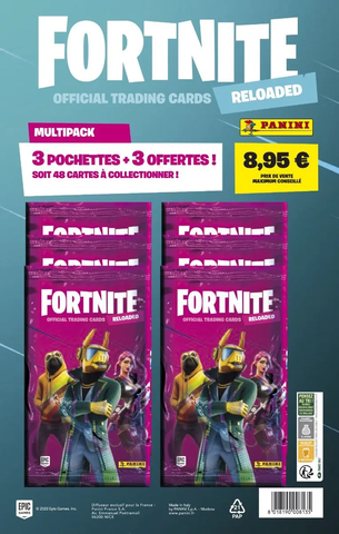 Carte Panini - Fortnite Tc - Pack 3 Pochettes   3 Offertes